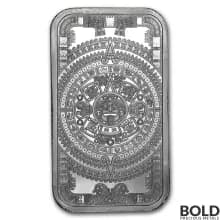 Lot of 100 - 1 oz Aztec Calendar Silver Bar (5 Tube of 20)