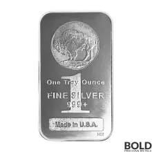Silver 1 oz Buffalo Bar (Highland Mint)