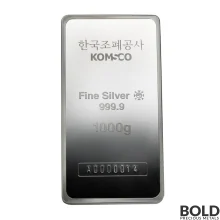 KOMSCO Bar 1 Kilo Silver