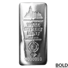 Silver 1 Kilo Scottsdale Wall Street Bar
