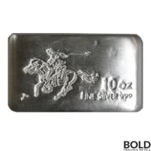 Silver 10 oz SilverTowne Pony Express Cast Bar