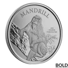 2021 Cameroon Mandrill Monkey 1 oz Silver BU