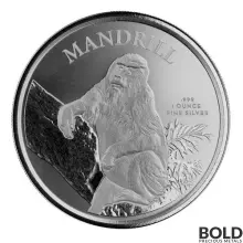 2021 Cameroon Mandrill Monkey 1 oz Silver BU
