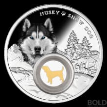 2021 Cameroon Silver Man's Best Friend Husky Dog 28.28 Grams Coin
