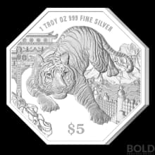 2022 Singapore Year of Tiger .999 Silver 1 oz Proof Coin
