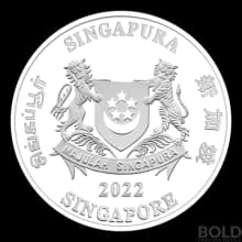 2022 Singapore Year of Tiger .999 Silver 1/4 oz Color Proof-Like Coin