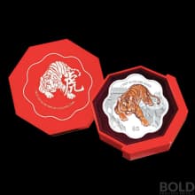 2022 Singapore Year of Tiger .999 Silver 1 oz Color Proof Coin