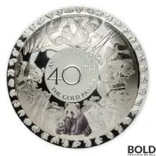 2022 Solomon Islands 40th Anniversary Gold Panda Silver 50 Gram Proof Coin