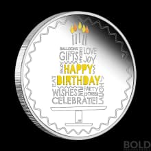 2021 Perth Happy Birthday 1 oz Silver Colored Proof