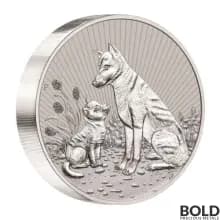 2022 Silver 10 oz Australia Next Generation Mother & Baby Dingo Piedfort