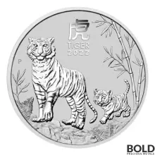 2022 Silver 1 Kilo Australia Perth Lunar Tiger BU