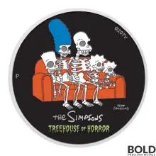 2022 Silver Perth Simpsons: Treehouse of Horror 1 oz Colored Proof