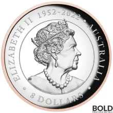 2023 Silver 5 oz Perth Koala Proof HR Gilded (Rose Gold)