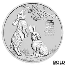 2023 Silver 1 oz Perth Lunar Year of the Rabbit BU
