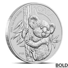 2024 1 oz Perth Koala Silver Coin - Box of 100 (BU)