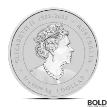 2024 1 oz Perth Lunar Blue Dragon Colored Silver Coin