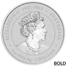 2024 1 oz Perth Lunar Red Dragon Colored Silver Coin (In Card)