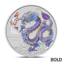 2024 10-Coin Set Perth Lunar Year of the Dragon 5 oz Silver