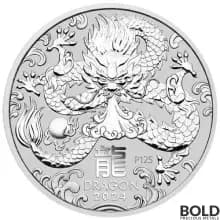 2024 2 oz Perth Lunar Year of the Dragon Silver Coin (BU)