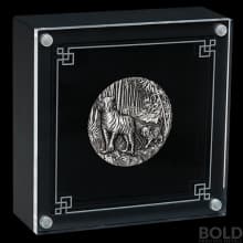 2022 Perth Lunar Year of the Tiger 2 oz Silver Antiqued