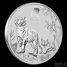 2022 Silver 2 oz Australia Perth Lunar Tiger BU