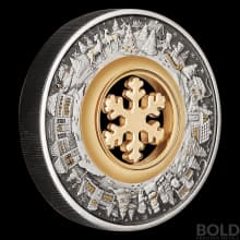 2021 Australia Christmas Wonderland 2 oz Silver Antiqued Colored