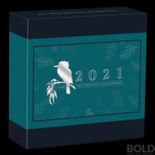 2021 Perth Australian Kookaburra 2 oz Silver Proof HR Gilded