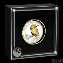 2021 Perth Australian Kookaburra 2 oz Silver Proof HR Gilded