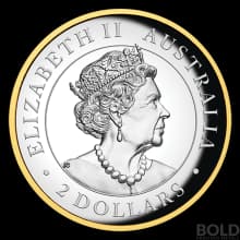 2021 Perth Australian Kookaburra 2 oz Silver Proof HR Gilded