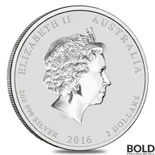 2016 Silver 2 oz Australia Perth Lunar Monkey