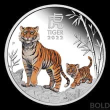 2022 Australia Perth Lunar Year of the Tiger 1 oz Silver Trio 3-Coin Set