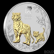 2022 Australia Perth Lunar Year of the Tiger 1 oz Silver Trio 3-Coin Set