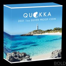 2021 Australia Perth Quokka 1 oz Silver Colored Proof
