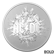 2021 RAM Australian AC/DC 1 oz Frosted Silver Coin