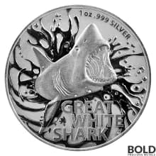 2021 Australian Great White Shark Silver Coin - 1 oz