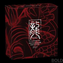 2021 Perth Australian Rectangular Dragon 1 oz Silver Proof
