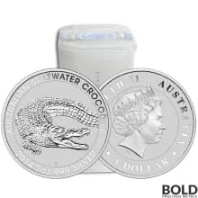 2014 Silver 1 oz Australia Perth Saltwater Crocodile