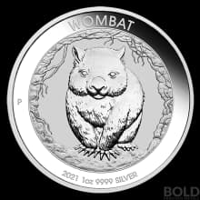 2021 Australia Perth Wombat 1 oz Silver BU