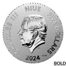 2024 2 oz Niue Lunar Dragon Silver Coin (Prooflike)