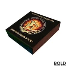2021 Great Britain Myths & Legends Burning Robin Hood 1 oz Silver