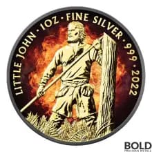 2022 Great Britain Myths & Legends Burning Little John 1 oz Silver