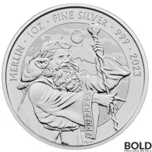 2023 Silver 1 oz Great Britain Myths & Legends: Merlin Coin BU