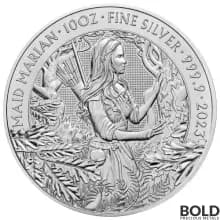 2023 Silver 10 oz Great Britain Myths & Legends Maid Marian BU Coin