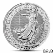 2024 1 Kilo British Royal Mint Britannia Silver Coin (BU)