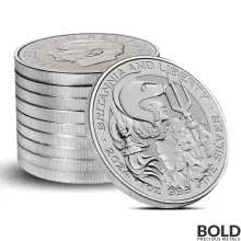 2024 1 oz British Silver Britannia & Liberty Coin (BU)
