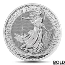 2024 10 oz British Royal Mint Britannia Silver Coin (BU)