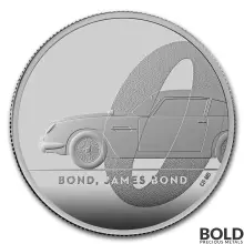 2020 UK 1 oz Silver James Bond 007 R1 (Aston Martin-DB5) Proof