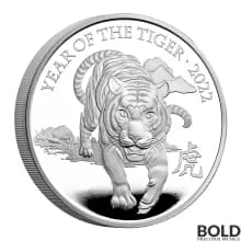 2022 Great Britain Lunar Year of the Tiger 1 oz Silver Proof
