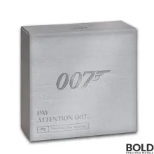 2020 UK 2 oz Silver James Bond 007 R2 (Pay Attention) Proof