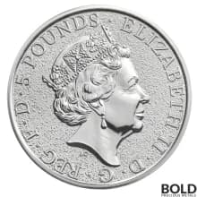 2016 Silver Great Britain Queen's Beasts (The Lion) - 2 oz-Impaired